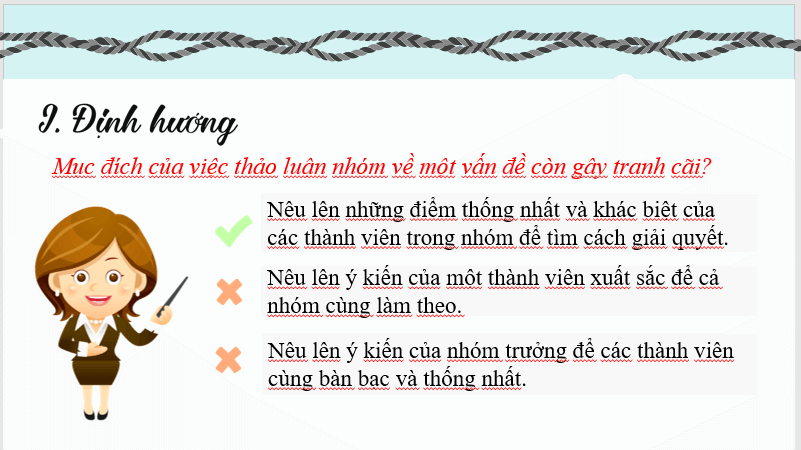 Giáo án điện tử bài Nói và nghe: Thảo luận nhóm về một vấn đề | PPT Văn 7 Cánh diều