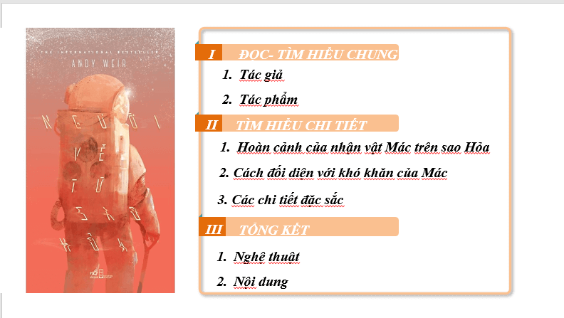 Giáo án điện tử bài Nhật trình Sol 6 (Trích tiểu thuyết Người về từ Sao Hỏa) | PPT Văn 7 Cánh diều