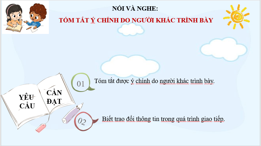 Giáo án điện tử bài Tóm tắt ý chính do người khác trình bày | PPT Văn 7 Chân trời sáng tạo