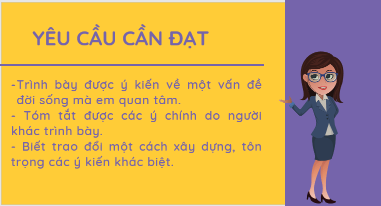 Giáo án điện tử bài Trao đổi về một vấn đề mà em quan tâm | PPT Văn 7 Kết nối tri thức