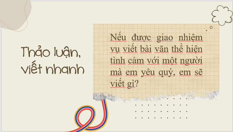 Giáo án điện tử bài Viết bài văn biểu cảm về con người hoặc sự việc | PPT Văn 7 Cánh diều