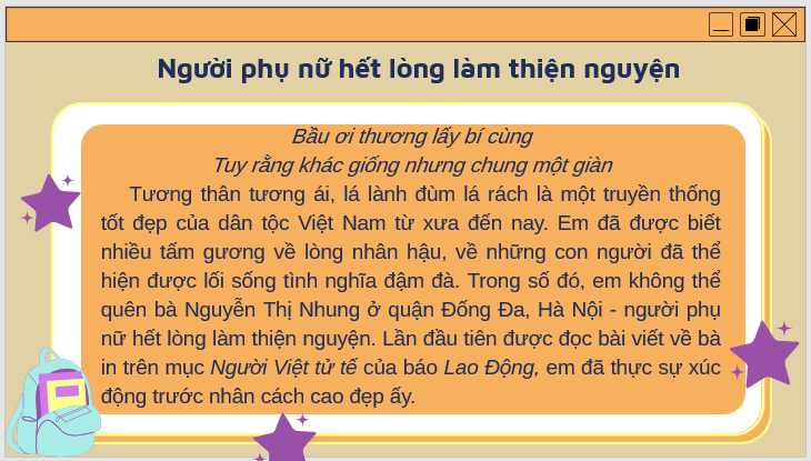 Giáo án điện tử bài Viết bài văn biểu cảm về con người hoặc sự việc | PPT Văn 7 Kết nối tri thức