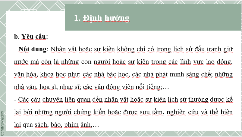 Giáo án điện tử bài Viết bài văn kể lại một sự việc có thật liên quan đến nhân vật hoặc sự kiện lịch sử | PPT Văn 7 Cánh diều