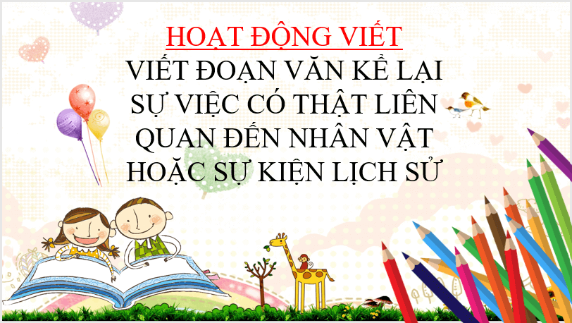 Giáo án điện tử bài Viết bài văn kể lại sự việc có thật liên quan đến nhân vật hoặc sự kiện lịch sử | PPT Văn 7 Chân trời sáng tạo