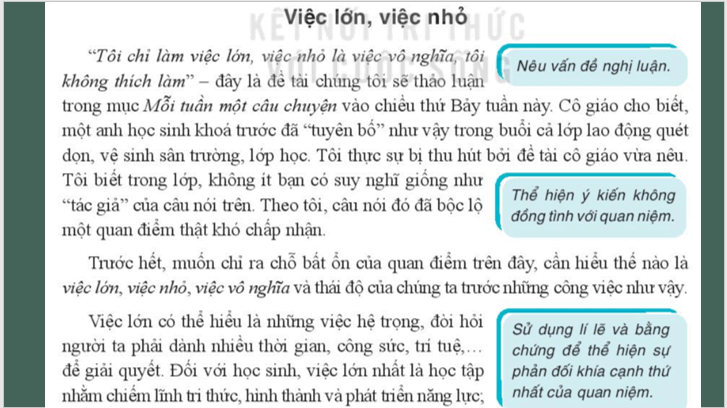 Giáo án điện tử bài Viết bài văn nghị luận về một vấn đề trong đời sống (thể hiện ý kiến phản đối một quan niệm, một cách hiểu khác về vấn đề) | PPT Văn 7 Kết nối tri thức