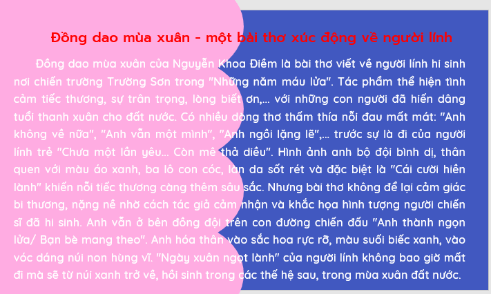 Giáo án điện tử bài Viết đoạn văn ghi lại cảm xúc sau khi đọc một bài thơ bốn chữ hoặc năm chữ | PPT Văn 7 Kết nối tri thức