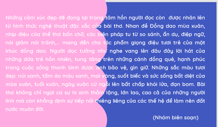 Giáo án điện tử bài Viết đoạn văn ghi lại cảm xúc sau khi đọc một bài thơ bốn chữ hoặc năm chữ | PPT Văn 7 Kết nối tri thức