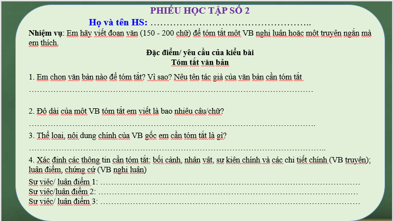 Giáo án điện tử bài Viết đoạn văn tóm tắt văn bản | PPT Văn 7 Chân trời sáng tạo