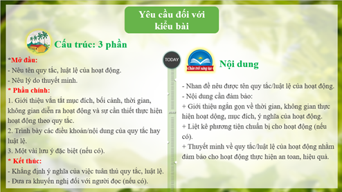 Giáo án bài Viết bài văn thuyết minh về một quy tắc hay luật lệ trong hoạt động | Giáo án Ngữ Văn 7 Chân trời sáng tạo