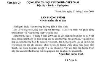 Giáo án bài Viết bản tường trình | Giáo án Ngữ Văn 7 Cánh diều