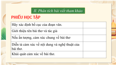 Giáo án bài Viết đoạn văn ghi lại cảm xúc sau khi đọc một bài thơ bốn chữ hoặc năm chữ | Giáo án Ngữ Văn 7 Kết nối tri thức