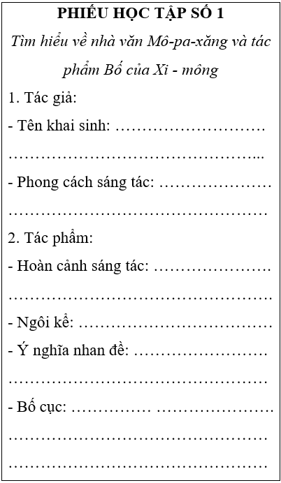 Giáo án bài Bố của Xi-mông (Simon) | Giáo án Ngữ Văn 8 Chân trời sáng tạo