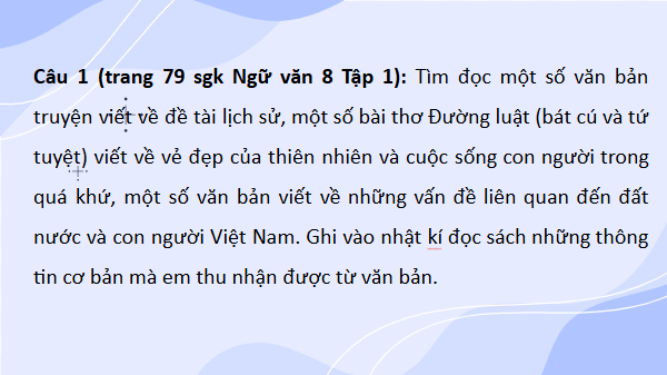 Giáo án điện tử bài Đọc mở rộng trang 79 | PPT Văn 8 Kết nối tri thức