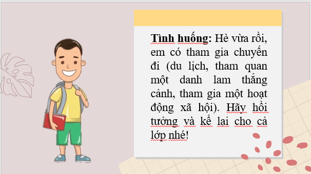 Giáo án điện tử bài Kể lại một chuyến đi hoặc một hoạt động xã hội | PPT Văn 8 Cánh diều