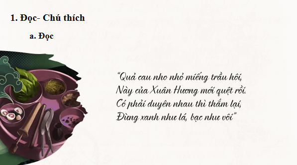 Giáo án điện tử bài Mời trầu | PPT Văn 8 Cánh diều