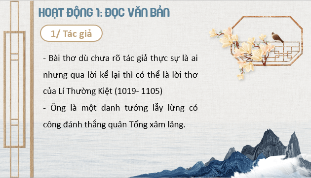 Giáo án điện tử bài Nam quốc sơn hà | PPT Văn 8 Kết nối tri thức