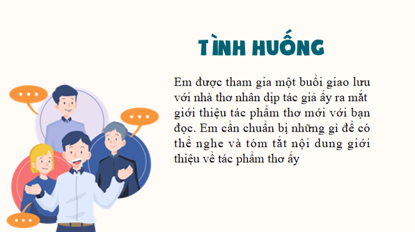 Giáo án điện tử bài Nghe và tóm tắt nội dung thuyết trình về một tác phẩm thơ | PPT Văn 8 Cánh diều