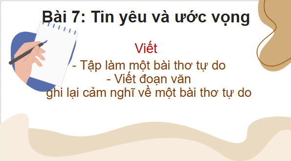 Giáo án điện tử bài Tập làm một bài thơ tự do | PPT Văn 8 Kết nối tri thức