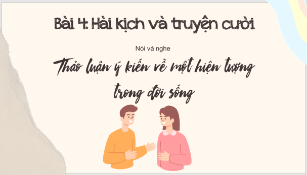 Giáo án điện tử bài Thảo luận ý kiến về một hiện tượng trong đời sống | PPT Văn 8 Cánh diều