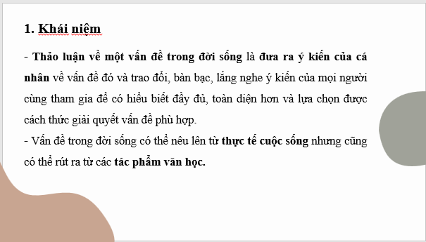 Giáo án điện tử bài Thảo luận ý kiến về một vấn đề trong đời sống | PPT Văn 8 Cánh diều