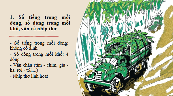 Giáo án điện tử bài Thực hành đọc: Bài thơ về tiểu đội xe không kính | PPT Văn 8 Kết nối tri thức