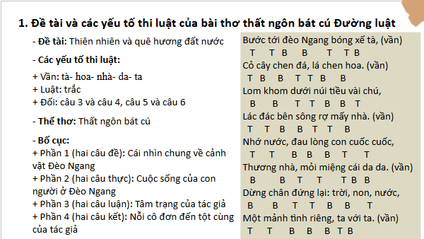 Giáo án điện tử bài Thực hành đọc: Qua Đèo Ngang | PPT Văn 8 Kết nối tri thức