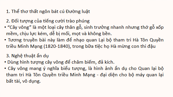 Giáo án điện tử bài Thực hành đọc: Vịnh cây vông | PPT Văn 8 Kết nối tri thức