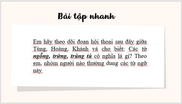 Giáo án điện tử bài Thực hành tiếng Việt trang 19 | PPT Văn 8 Cánh diều