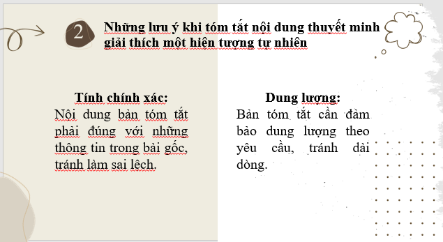 Giáo án điện tử bài Tóm tắt nội dung thuyết minh giải thích một hiện tượng tự nhiên | PPT Văn 8 Cánh diều