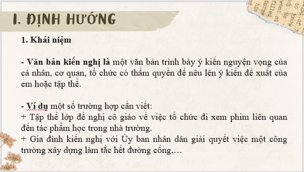 Giáo án điện tử bài Văn bản kiến nghị về một vấn đề đời sống | PPT Văn 8 Cánh diều