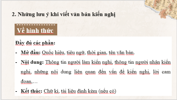 Giáo án điện tử bài Văn bản kiến nghị về một vấn đề đời sống | PPT Văn 8 Cánh diều