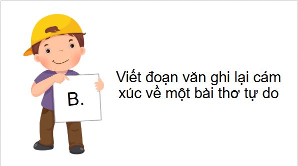 Giáo án điện tử bài Viết đoạn văn ghi lại cảm nghĩ về một bài thơ tự do | PPT Văn 8 Kết nối tri thức