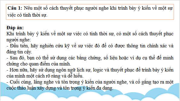 Giáo án điện tử bài Nói và nghe Tập 2 | PPT Văn 9 Chân trời sáng tạo