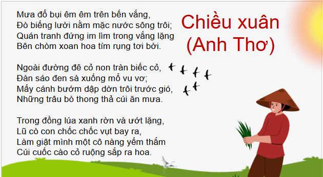 Giáo án điện tử bài Chiều xuân | PPT Văn 9 Cánh diều