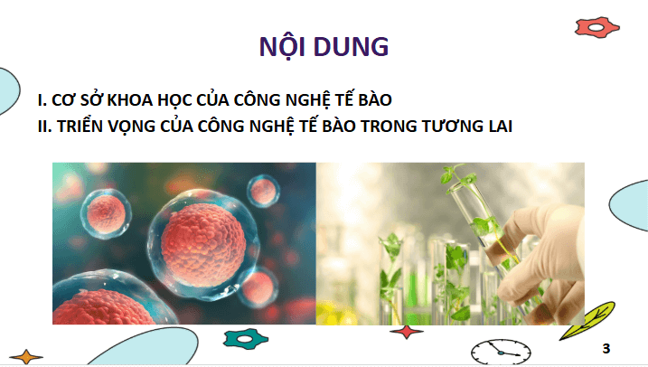 Giáo án điện tử Chuyên đề Sinh 10 Chân trời sáng tạo Bài 1: Khái quát về công nghệ tế bào | PPT Chuyên đề Sinh học 10