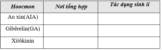 Giáo án Sinh học 11 Bài 35: Hoocmôn thực vật | Giáo án Sinh học 11 mới, chuẩn nhất