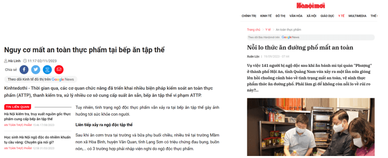 Giáo án Chuyên đề Sinh học 11 Kết nối tri thức Bài 11: Dự án: Điều tra về hiện trạng mất vệ sinh an toàn thực phẩm tại địa phương