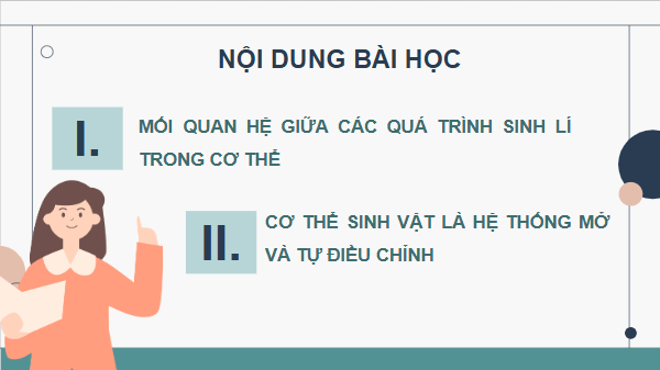 Giáo án điện tử Sinh 11 Chân trời sáng tạo Bài 27: Cơ thể sinh vật là một hệ thống mở và tự điều chỉnh | PPT Sinh học 11
