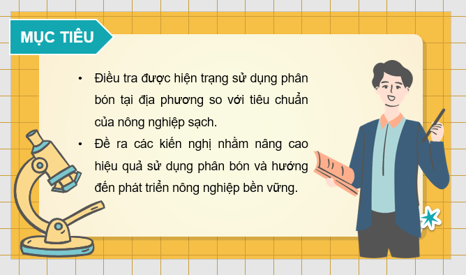 Giáo án điện tử Chuyên đề Sinh 11 Kết nối tri thức Bài 3: Dự án: Điều tra tình hình sử dụng phân bón tại địa phương hoặc thực hành trồng cây với các kĩ thuật bón phân phù hợp | PPT Chuyên đề Sinh học 11
