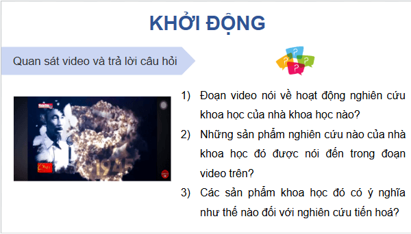 Giáo án điện tử Sinh 12 Cánh diều Bài 16: Quan niệm của Darwin về chọn lọc tự nhiên và hình thành loài | PPT Sinh học 12