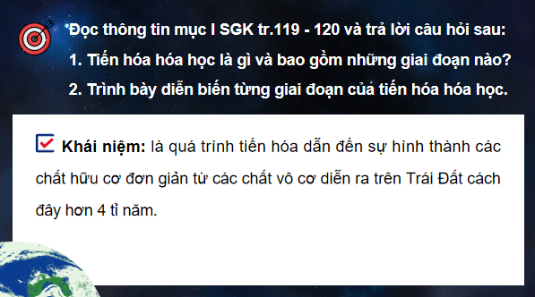 Giáo án điện tử Sinh 12 Chân trời sáng tạo Bài 18: Sự phát sinh sự sống | PPT Sinh học 12