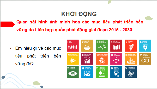 Giáo án điện tử Sinh 12 Cánh diều Bài 26: Phát triển bền vững | PPT Sinh học 12