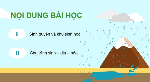 Giáo án điện tử Sinh 12 Kết nối tri thức Bài 31: Sinh quyển, khu sinh học và chu trình sinh - địa - hóa | PPT Sinh học 12