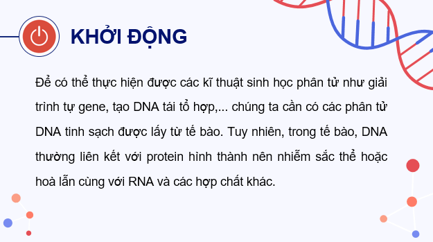 Giáo án điện tử Chuyên đề Sinh 12 Kết nối tri thức Bài 2: Phương pháp tách chiết DNA | PPT Chuyên đề Sinh học 12