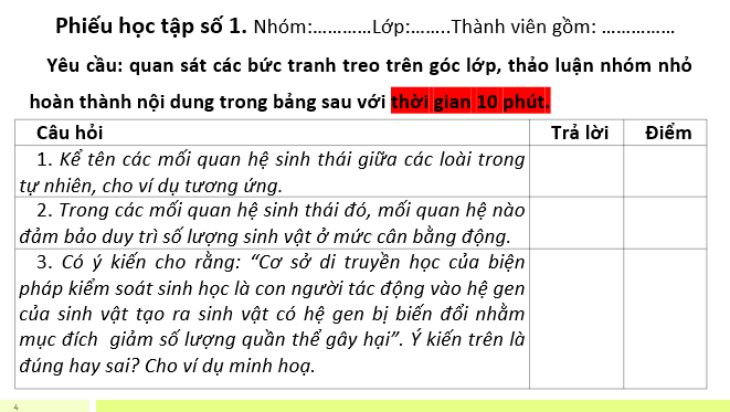 Giáo án điện tử Chuyên đề Sinh 12 Chân trời sáng tạo Bài 6: Cơ sở khoa học và các biện pháp kiểm soát sinh học | PPT Chuyên đề Sinh học 12