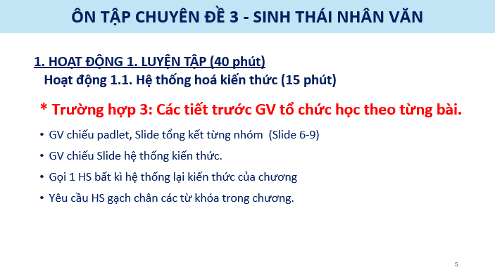 Giáo án điện tử Chuyên đề Sinh 12 Chân trời sáng tạo Ôn tập Chuyên đề 3 | PPT Chuyên đề Sinh học 12