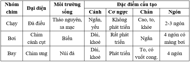 Giáo án Sinh học 7 Bài 43: Đa dạng và đặc điểm chung của lớp chim | Giáo án Sinh học 7 mới, chuẩn nhất