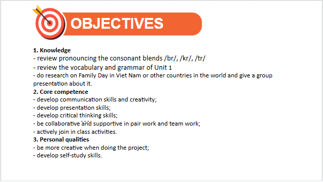 Giáo án điện tử Tiếng Anh 10 Global Success Unit 1 Project | PPT Tiếng Anh 10