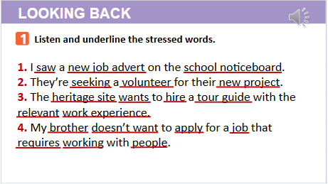 Giáo án điện tử Tiếng Anh 12 Global Success Unit 9 Looking Back | PPT Tiếng Anh 12