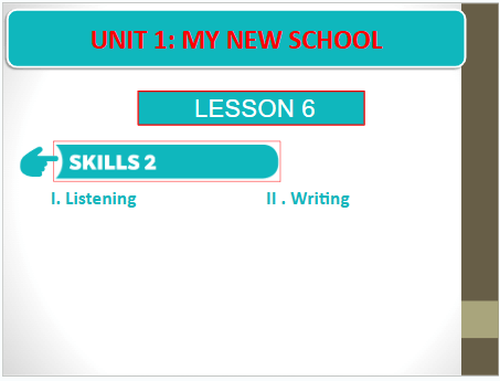Giáo án điện tử Tiếng Anh 6 Global Success Unit 1 Skills 2 | PPT Tiếng Anh 6